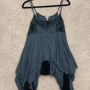 FREE PEOPLE grey/black lace dress SIZE XS